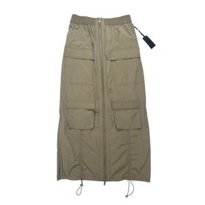 $238 NWT h:ours Emerson Maxi Skirt in Faded Khaki Size: Medium
